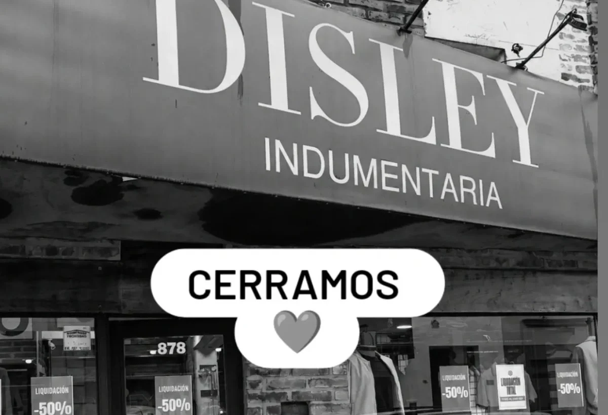 Después de siete años, Disley Indumentaria anunció el cierre definitivo de su local